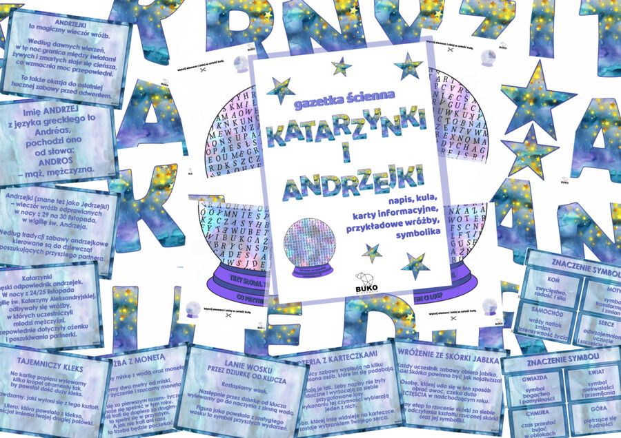 ANDRZEJKI i KATARZYNKI gazetka ścienna