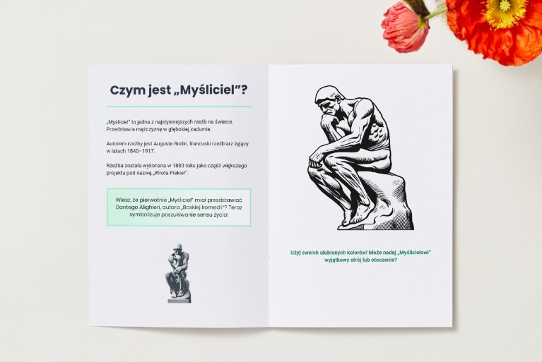 Kolorowanka „Myśliciel” Auguste’a Rodina