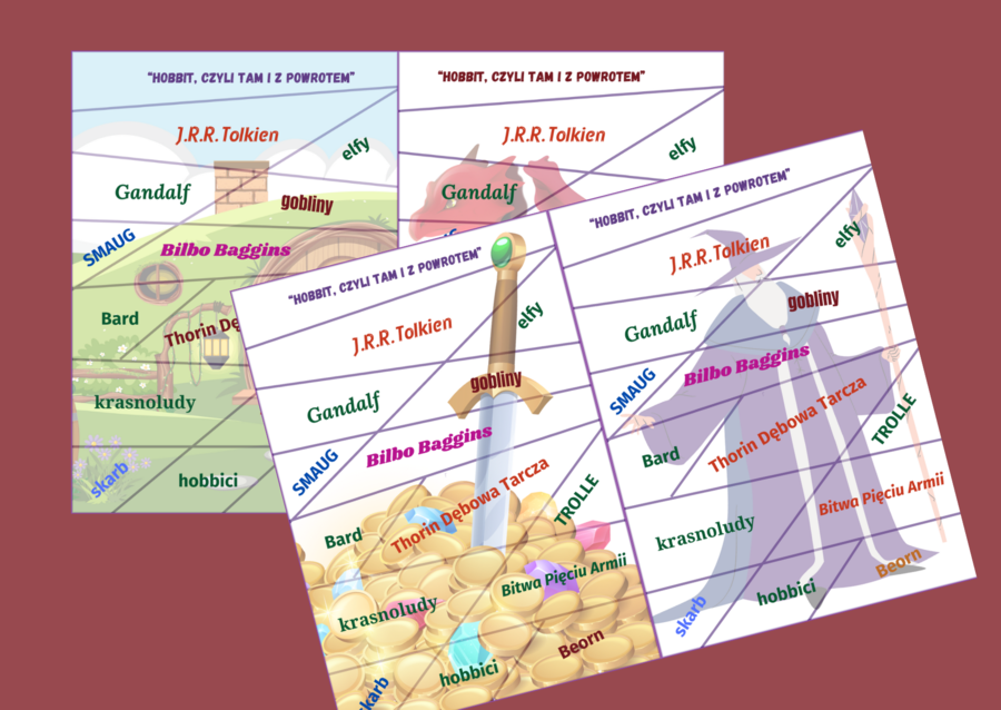 "HOBBIT, CZYLI TAM I Z POWROTEM" – puzzle – 4 wersje