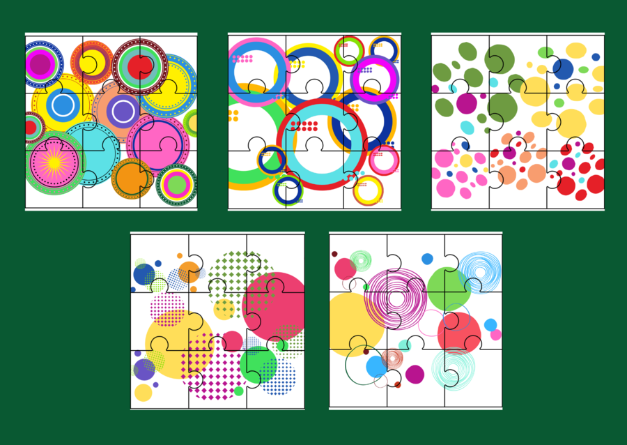 DZIEŃ KROPKI – PUZZLE – 10 obrazków