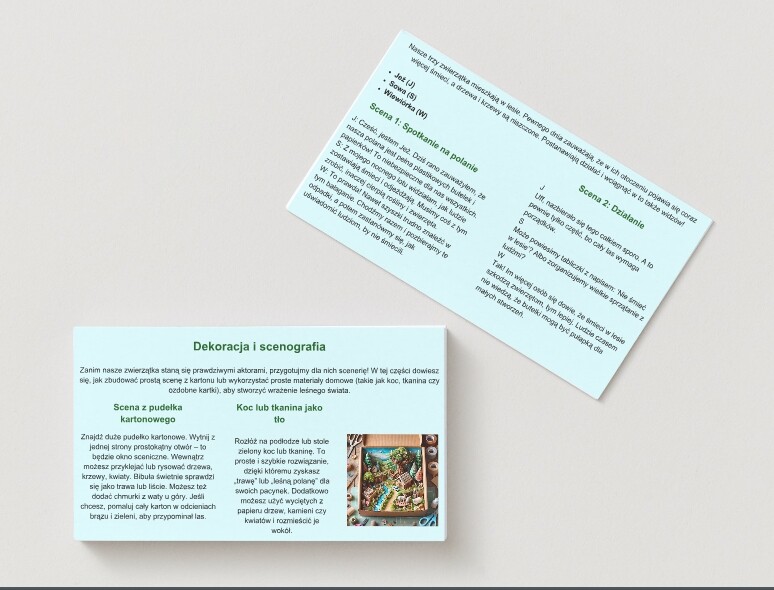 Pacynki i kukiełki zwierząt. Mini-teatrzyk - jak dbać o środowisko.