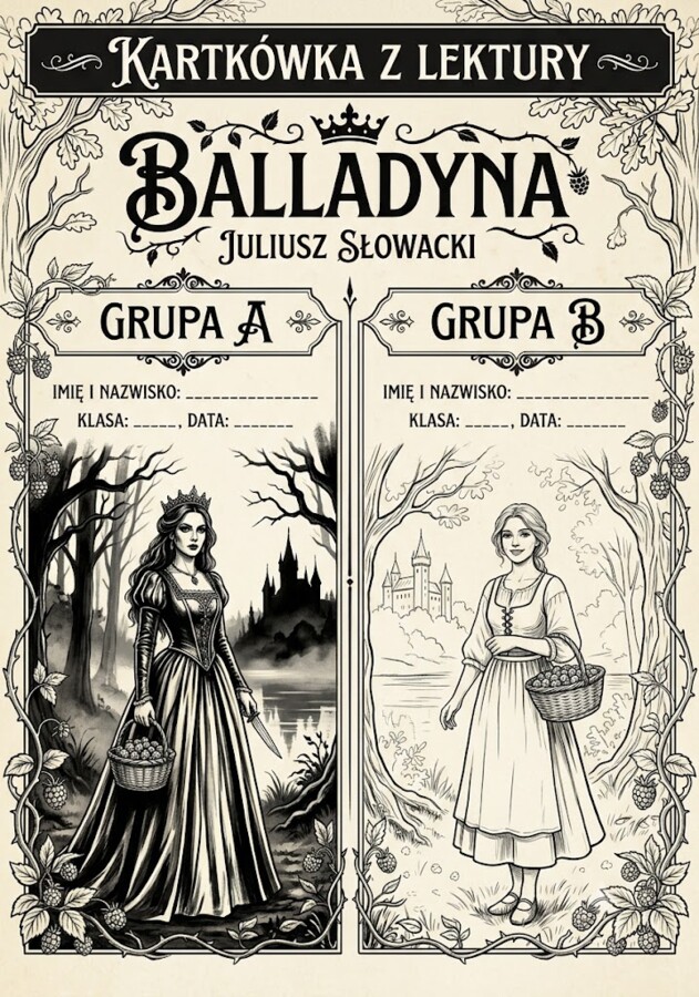 kartkówka z lektury Balladyna