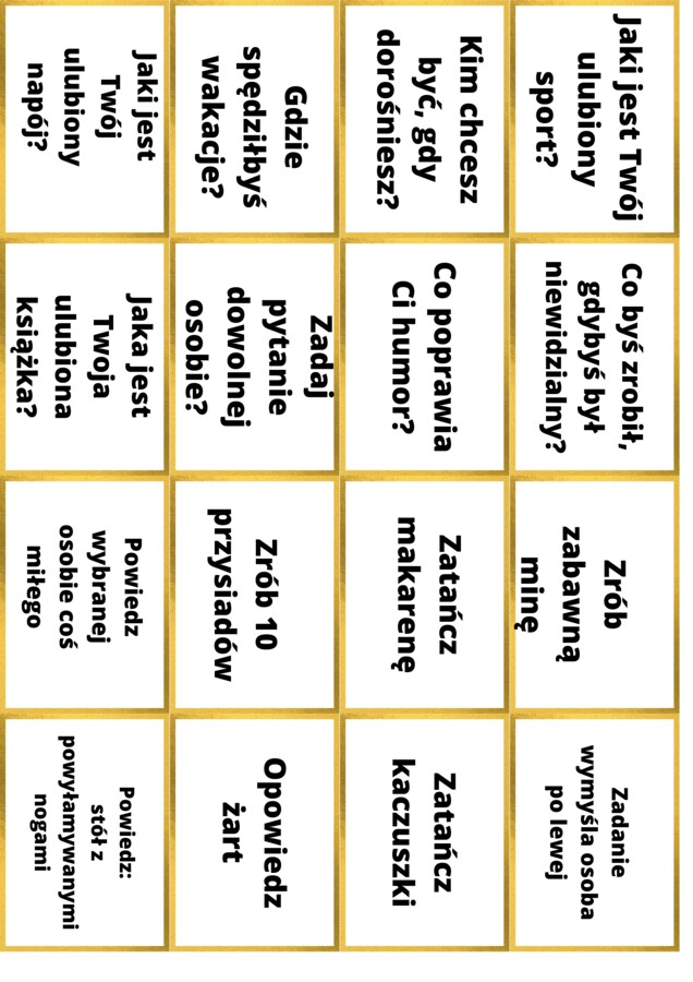 Gra Pytanie czy Wyzwanie