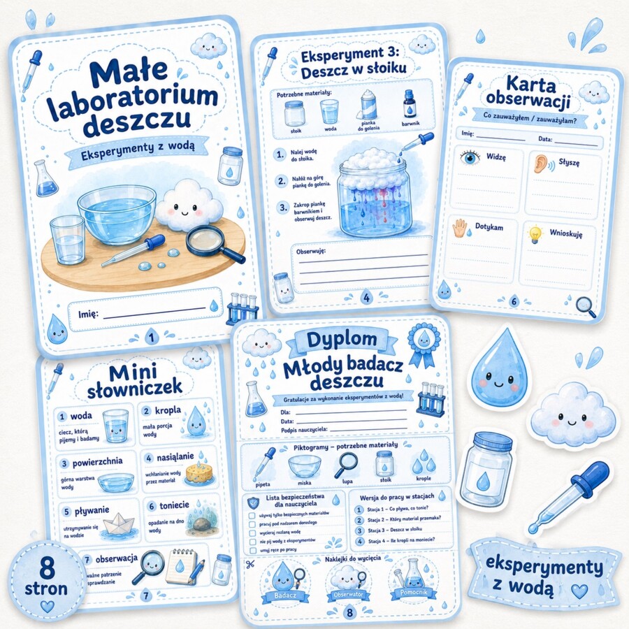 Małe laboratorium deszczu - eksperymenty z wodą