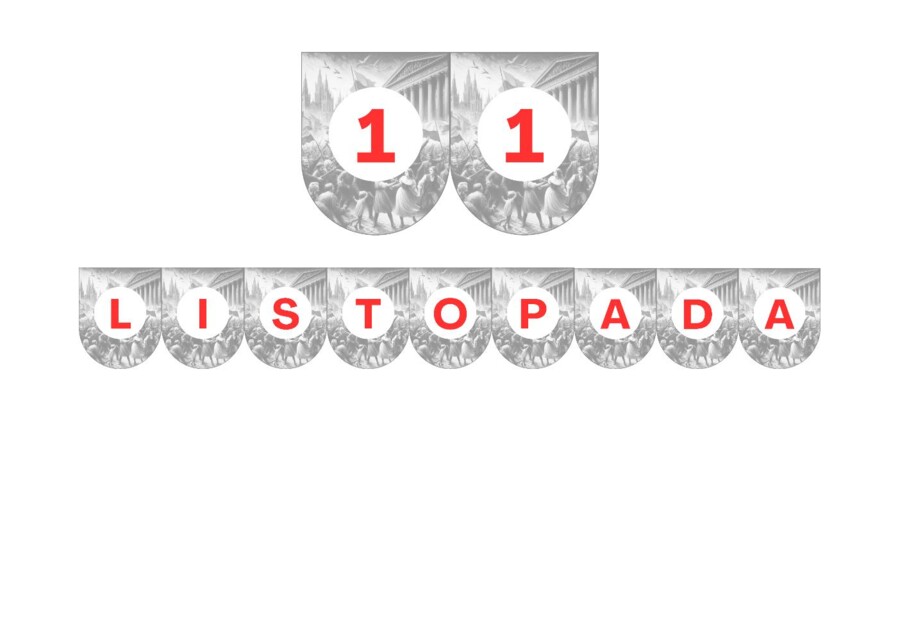 Girlanda, baner "11 listopada"