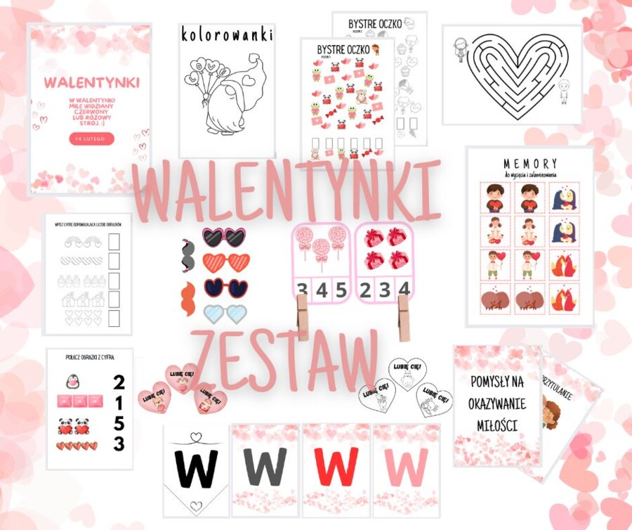 WALENTYNKI - wielki zestaw