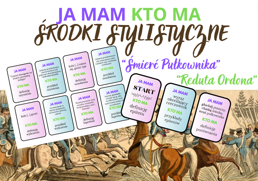 KTO MA? JA MAM! - środki stylistyczne ("Reduta Ordona" i "Śmierć Pułkownika")