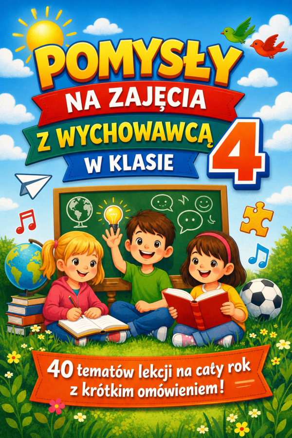 Klasa 4 - godziny wychowawcze | 40 tematów z krótkim omówieniem (plan na cały rok) | zajęcia z wychowawcą