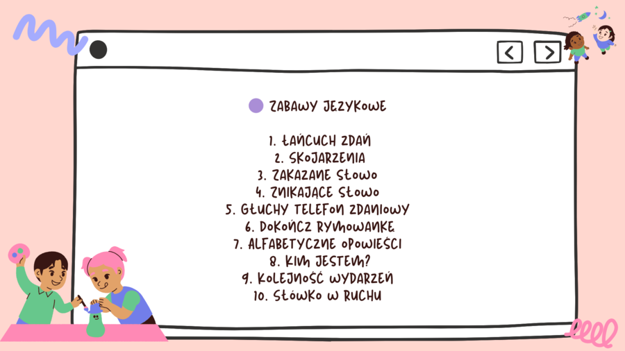 Bank zabaw na dywanie dla klasy 2