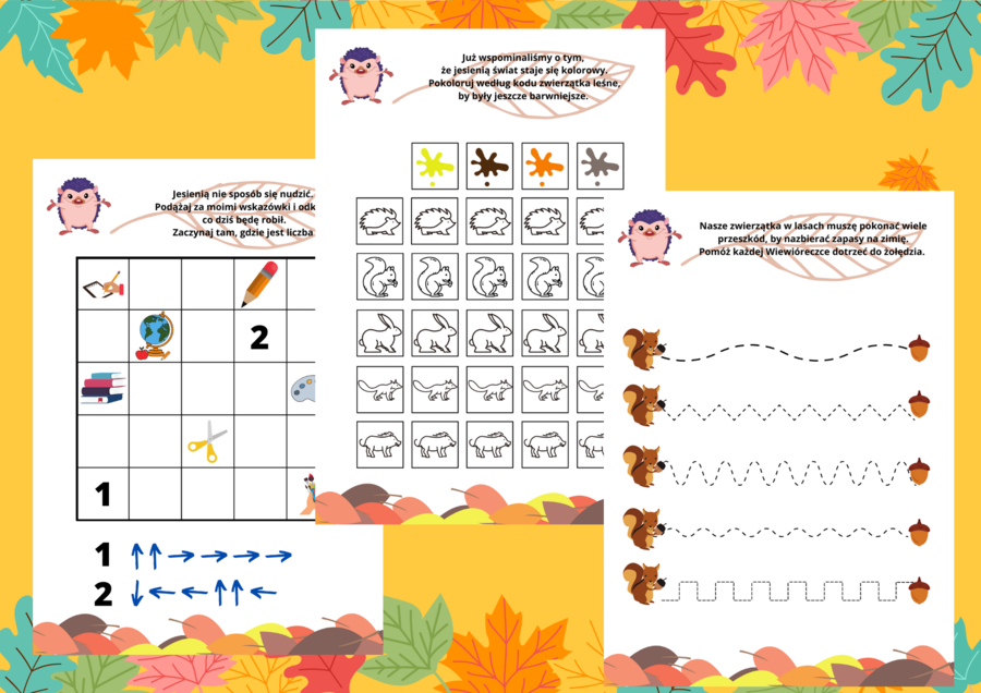 JESIENNE ZADANIA DLA PRZEDSZKOLAKÓW