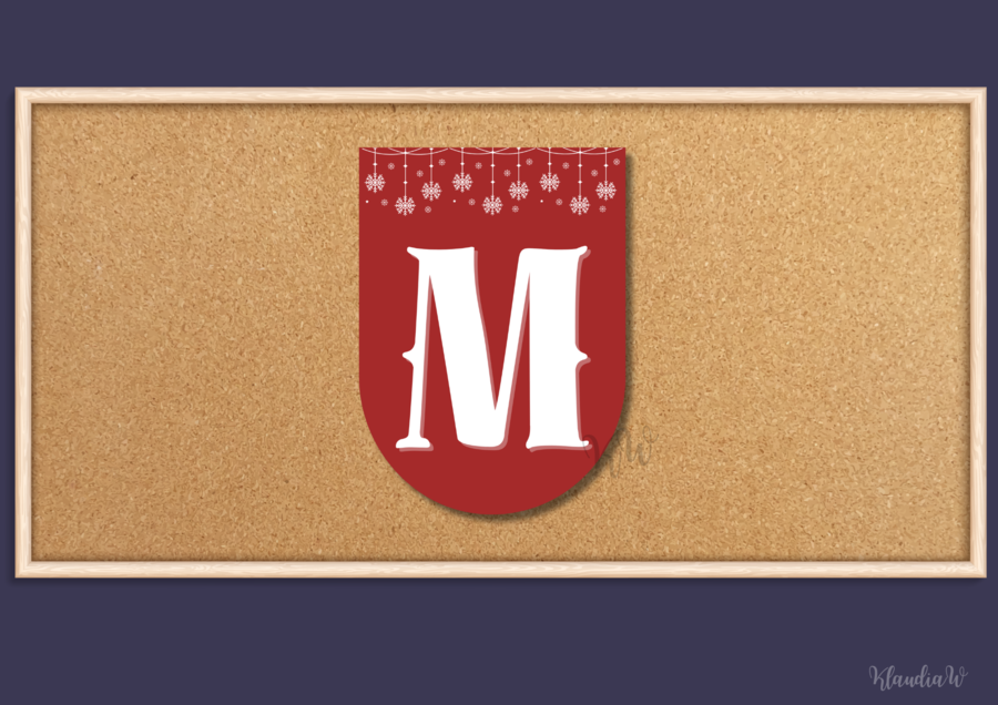 Girlanda „MERRY CHRISTMAS!” – plik PDF do druku