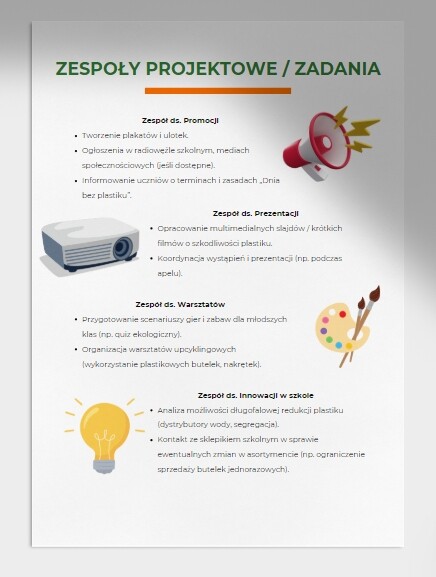 Scenariusz. Dzień bez plastiku