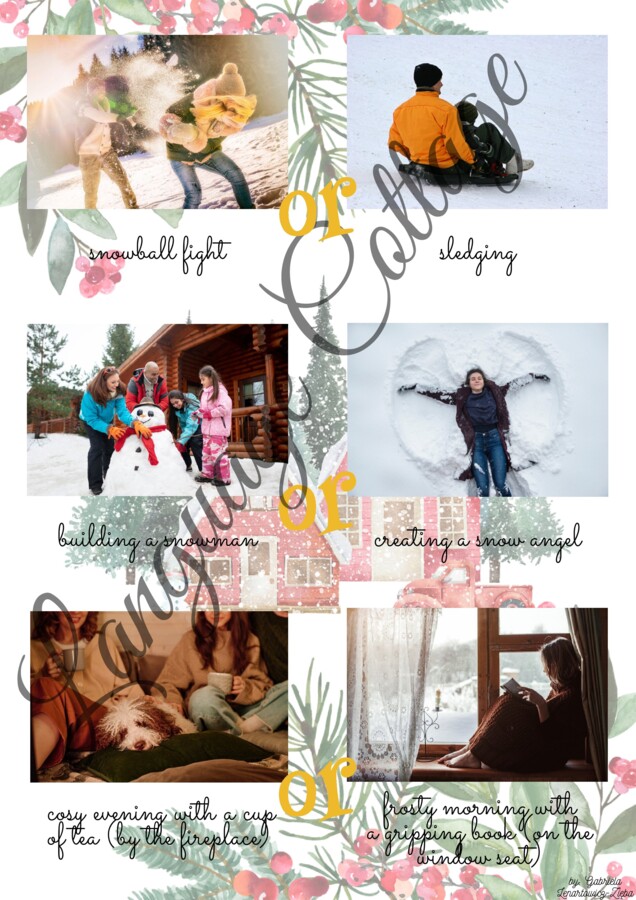 Christmas worksheet B1-B2