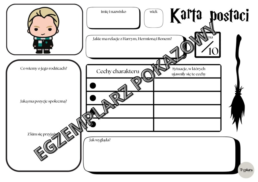 Karty postaci - "Harry Potter i Kamień Filozoficzny"