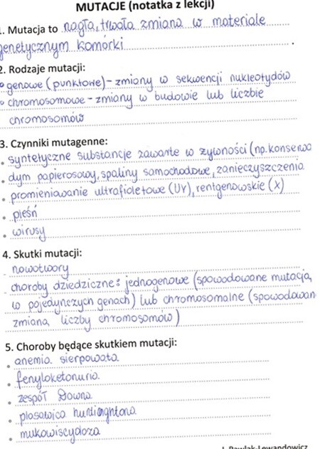 Mutacje (sketchnotka)