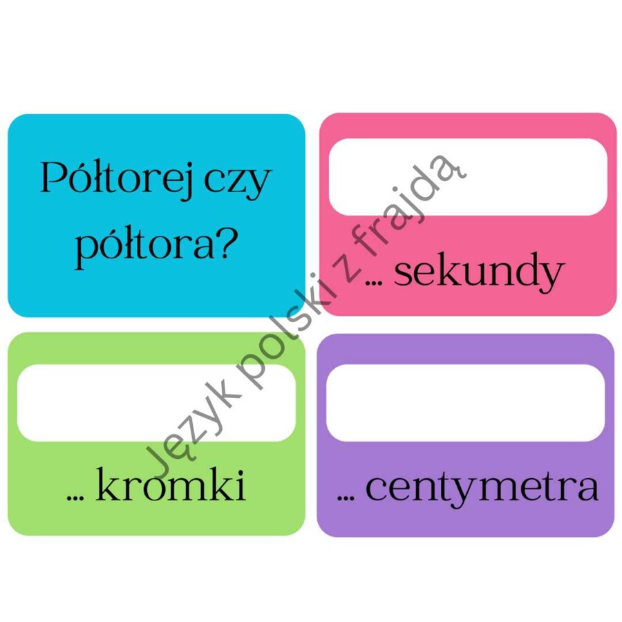 Półtorej czy półtora? Karty z liczebnikiem