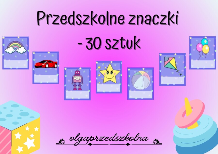 Przedszkolne znaczki na szafeczki :)