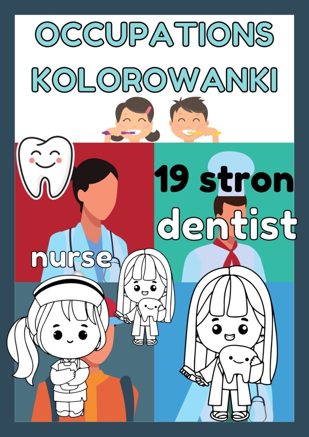 Angielski zawody kolorowanki ,Dentysta