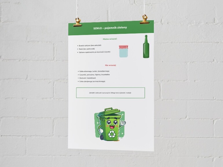 Instrukcje segregacji śmieci w szkole