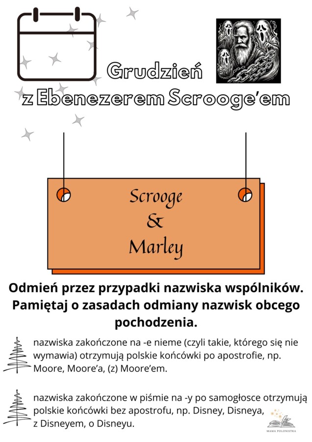 Kalendarz adwentowy Stacje zadaniowe klasy 7-8 Ebenezer Scrooge ,,Opowieść wigilijna"