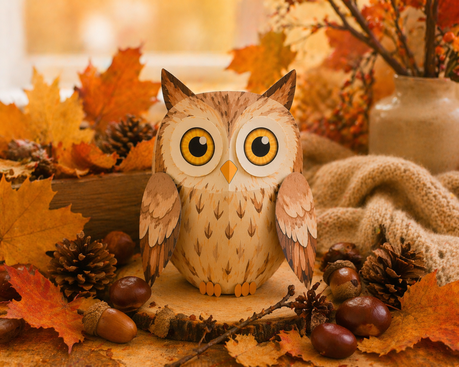 Zbuduj papierową sowę 3D