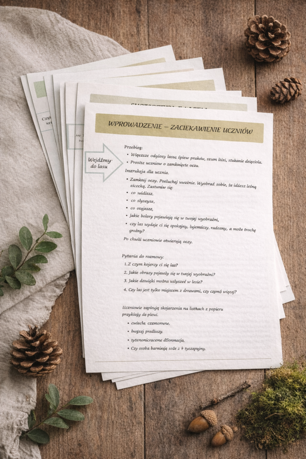 Scenariusz lekcji. O lasach ks. Jan Twardowski