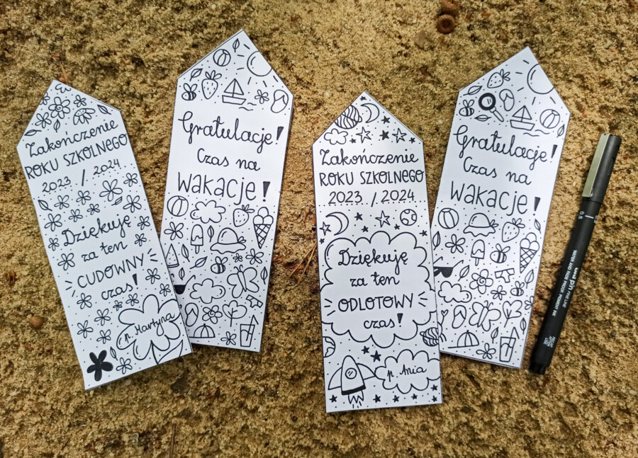 ZAKŁADKI Z OKAZJI ZAKOŃCZENIA ROKU SZKOLNEGO