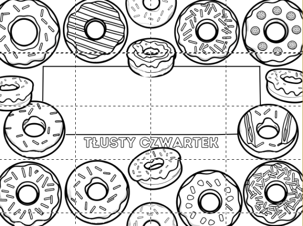 Tłusty czwartek - Kolorowanka XXL Fotoramka