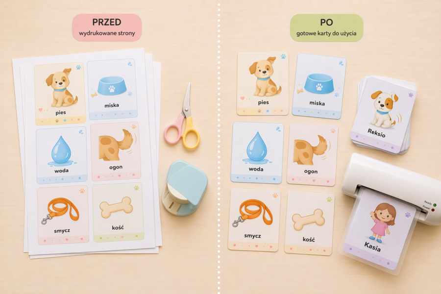 Miska, smycz, legowisko – pierwsze słowa o piesku