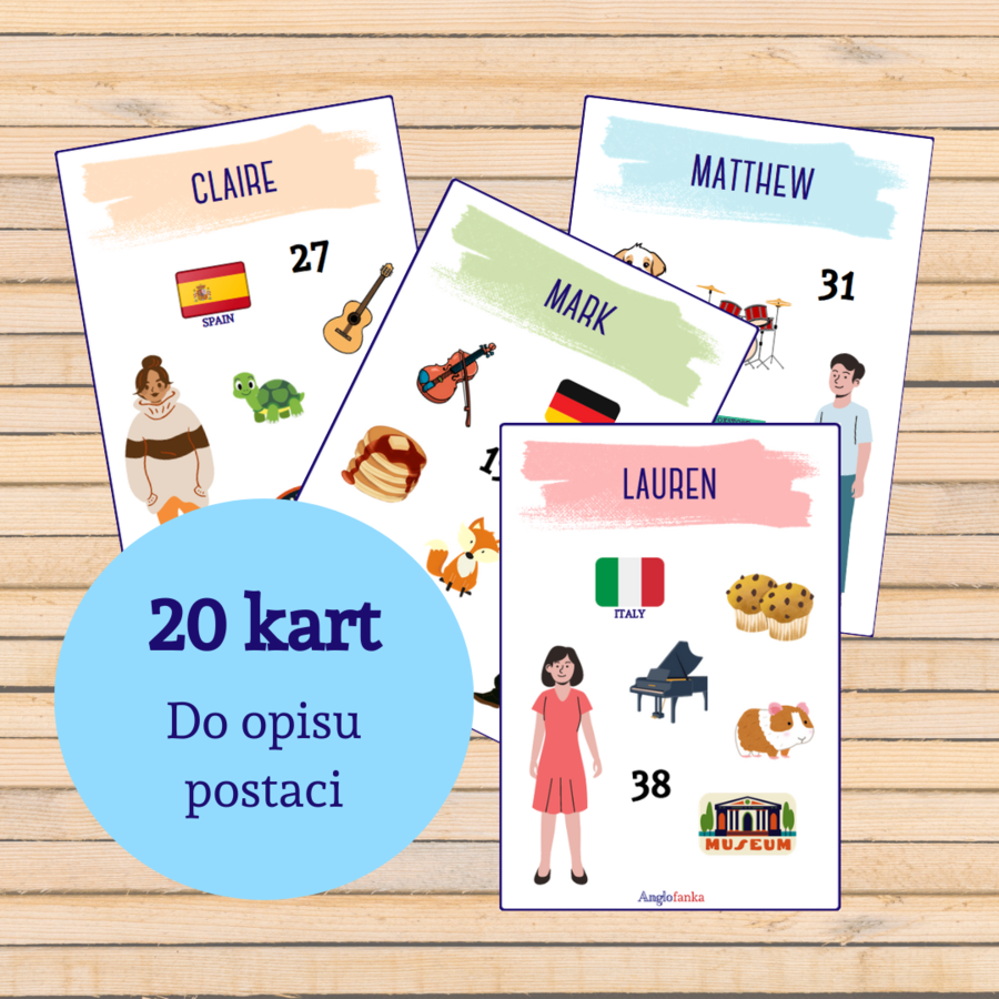 Opis postaci | Karty obrazkowe | Speaking practice