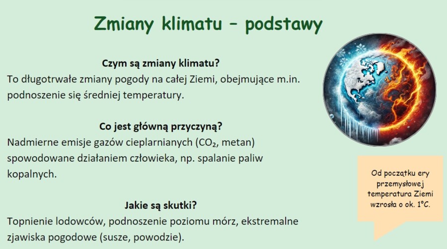 Prezentacja multimedialna o ekologii. Zmiany klimatu. Zanieczyszczenia