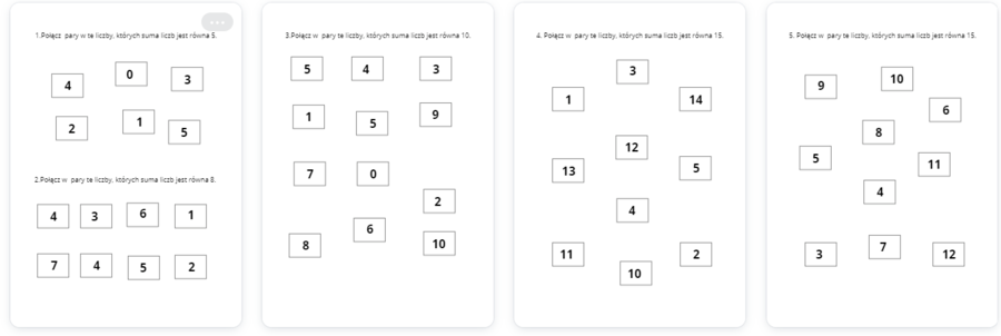 Połącz w pary sumy - dodawanie w zakresie 100/ 38 stron