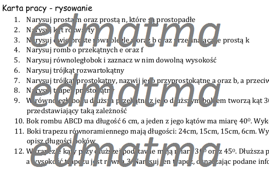 Zadania - rysowanie (wykonywanie rysunków pomocnicznych)