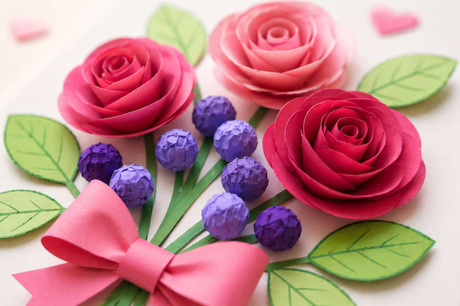 Bukiet dla mamy – praca plastyczna krok po kroku