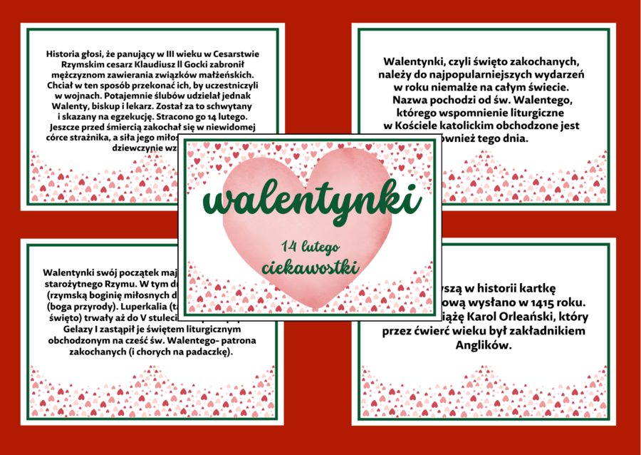 WALENTYNKI – gazetka – biblioteka – świetlica – 15 stron – wersja 3