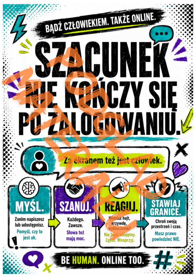 SŁOWA ZOSTAJĄ – hejt, żart, granice, szacunek | gazetka szkolna klasy 4–8 | 28 stron PDF
