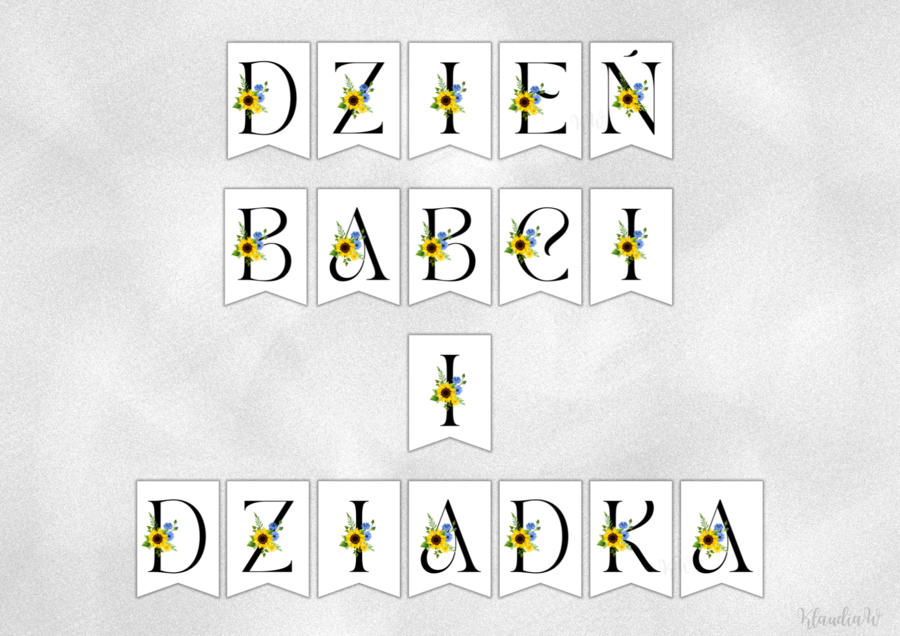 Dzień Babci i Dziadka - girlanda (PDF)