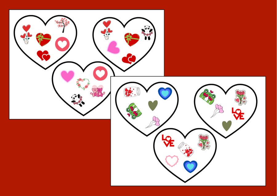 WALENTYNKI - dooble – biblioteka – świetlica – przedszkole – 39 szt.