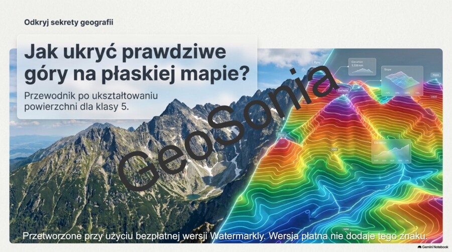 Ukształtowanie powierzchni na mapach geografia klasa 5 prezentacja