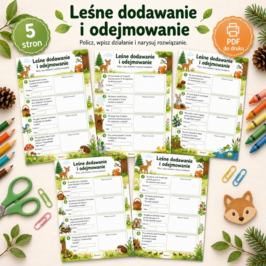Leśne dodawanie i odejmowanie