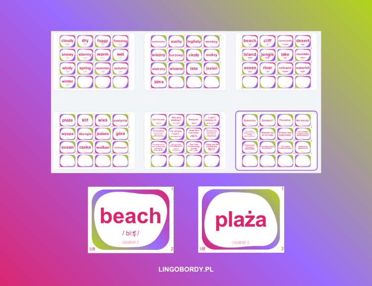 Together 5: Unit 8 – Kompletny Zestaw Kart Memory ze słownictwem (74 karty!)