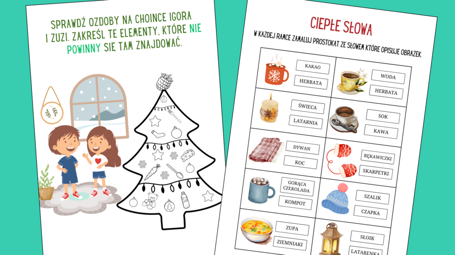 ZIMOWE ODKRYWANIE - Karty Pracy dla Dzieci (klasy 0-3) - 45 strony zadań