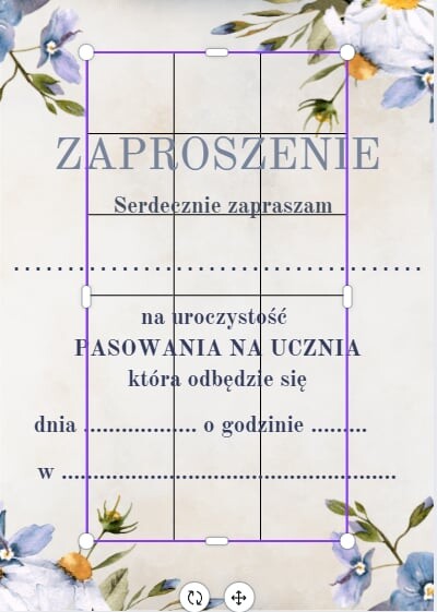Zaproszenie na ślubowanie