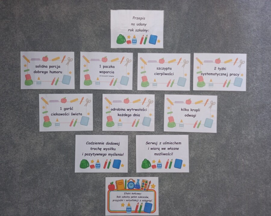 Przepis na udany rok szkolny