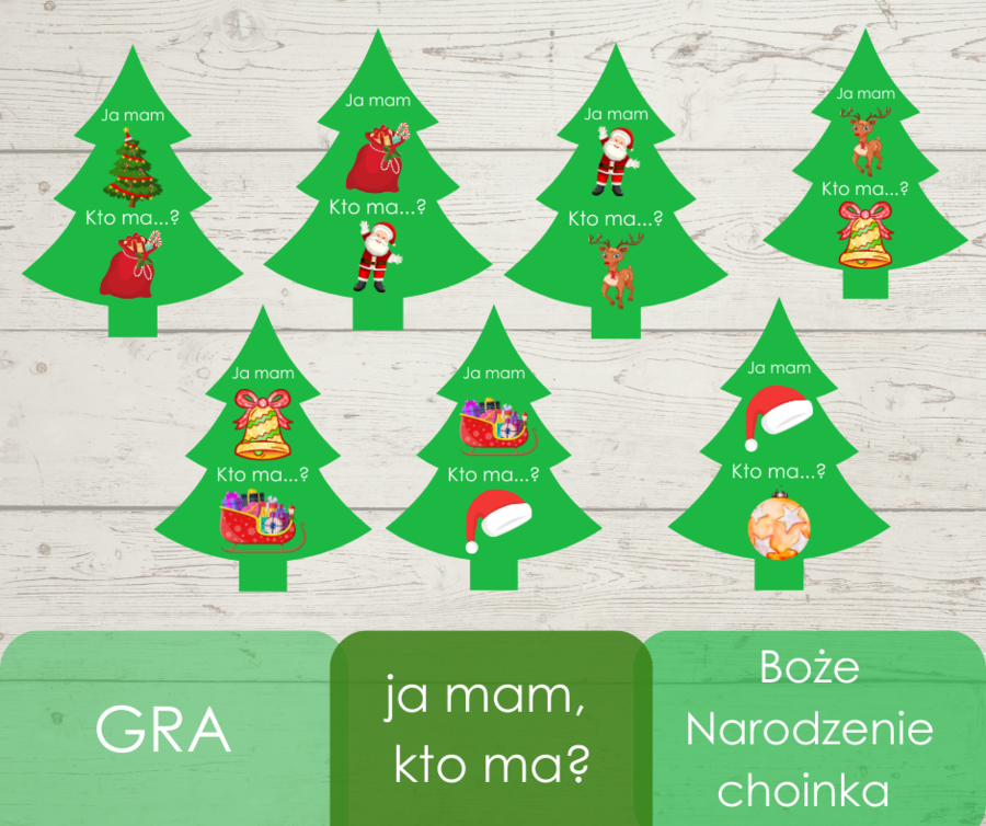 Ja mam, kto ma? - Boże Narodzenie - kształt choinka