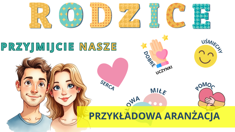 🌷 Gazetka na Dzień Matki i Dzień Ojca 🌷 Rodzice, przyjmijcie nasze... / dodatkowe dekoracje/ możliwość własnej aranżacji