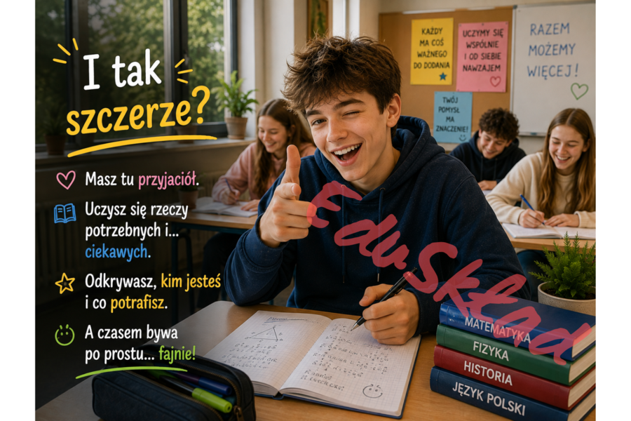 Dlaczego warto chodzić do szkoły? – gazetka klasowa i korytarzowa 🏫✨