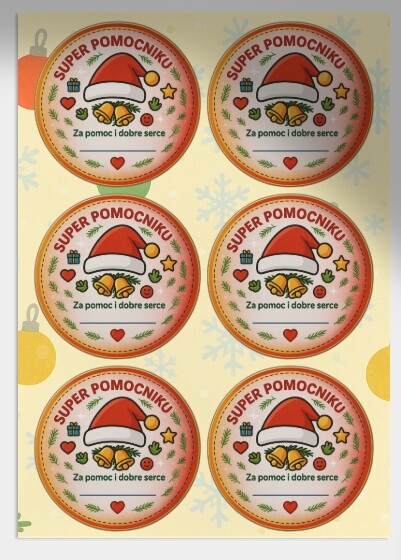 Zestaw dyplomów i medali „Super Pomocnik Świętego Mikołaja”