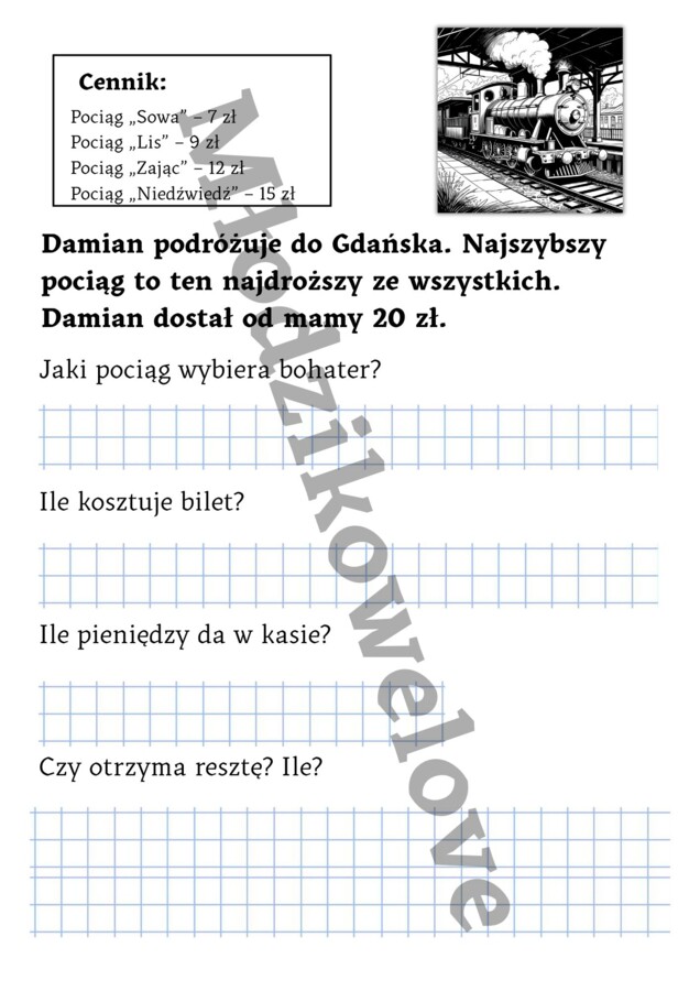 Matematyka w podróży-zadania praktyczne, kupujemy bilety