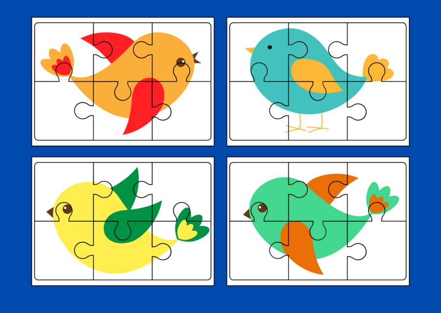 DZIEŃ PTAKÓW – puzzle –EKOLOGIA – wiosna – biblioteka – przedszkole – świetlica – 8 wersji